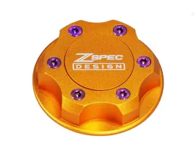 ZSPEC Design Billet Oil Filler Orange-Gold Cap w/ Purple Titanium Accents Nissan | Infiniti | Datsun