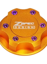 ZSPEC Design Billet Oil Filler Orange-Gold Cap w/ Purple Titanium Accents Nissan | Infiniti | Datsun                                     - 00843612115416 - Image 7