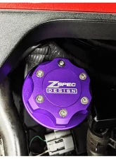 ZSPEC Design Billet Oil Filler Purple Cap w/ Red Titanium Accents Nissan | Infiniti | Datsun                                     - 00843612115454 - Image 3