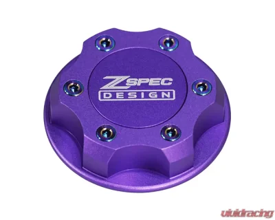 ZSPEC Design Billet Oil Filler Purple Cap w/ Burned Titanium Accents Nissan | Infiniti | Datsun - 00843612115423