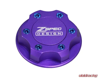 ZSPEC Design Billet Oil Filler Purple Cap w/ Blue Titanium Accents Nissan | Infiniti | Datsun - 00843612115447