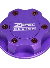 ZSPEC Design Billet Oil Filler Purple Cap w/ Red Titanium Accents Nissan | Infiniti | Datsun                                     - 00843612115454 - Image 6