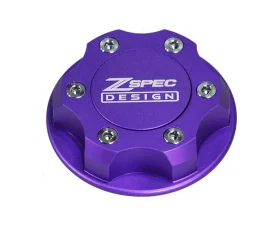 ZSPEC Design Billet Oil Filler Purple Cap w/ Silver Titanium Accents Nissan | Infiniti | Datsun