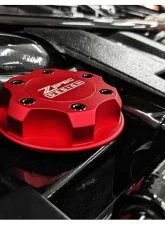 ZSPEC Design Billet Oil Filler Red Cap w/ Blue Titanium Accents Nissan | Infiniti | Datsun                                     - 00843612115515 - Image 4