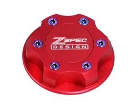 ZSPEC Design Billet Oil Filler Red Cap w/ Burned Titanium Accents Nissan | Infiniti | Datsun