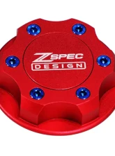 ZSPEC Design Billet Oil Filler Red Cap w/ Blue Titanium Accents Nissan | Infiniti | Datsun                                     - 00843612115515 - Image 12