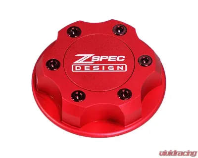 ZSPEC Design Billet Oil Filler Red Cap w/ Red Titanium Accents Nissan | Infiniti | Datsun - 00843612115522