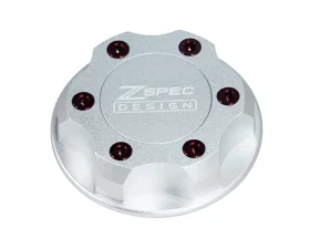 ZSPEC Design Billet Oil Filler Silver Cap w/ Red Titanium Accents Nissan | Infiniti | Datsun