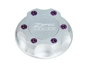 ZSPEC Design Billet Oil Filler Silver Cap w/ Purple Titanium Accents Nissan | Infiniti | Datsun