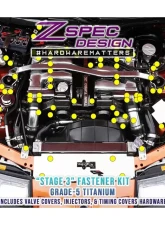 ZSPEC Design Gold Titanium Stage 3 Dress-Up Bolts Hardware Kit Nissan 300ZX Z32 1990-1996                                     - 00843612115683 - Image 2