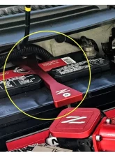 ZSPEC Design Purple No Etch Billet Battery Hold Down/Bracket w/ Stainless & Z Logo Hardware Nissan Z32 300ZX 1990-1996                                     - 00843612106902 - Image 2