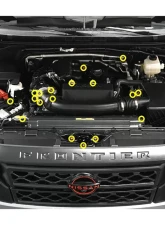 ZSPEC Design Gloss Purple Stainless & Billet Stage 3 Dress-Up Bolts Fastener Kit Nissan Froniter D41 2022+                                     - 00843612117670 - Image 3