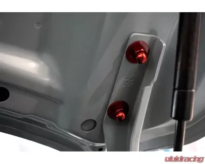 ZSPEC Design Silver Titanium Stage 2 Engine Bay Fastener Kit w/ Red Washers Nissan Frontier D41 2022+ - 00843612118813