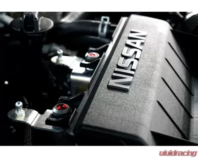 ZSPEC Design Silver Titanium Stage 2 Engine Bay Fastener Kit w/ Red Washers Nissan Frontier D41 2022+ - 00843612118813