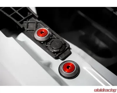 ZSPEC Design Silver Titanium Stage 2 Engine Bay Fastener Kit w/ Red Washers Nissan Frontier D41 2022+ - 00843612118813