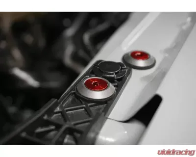 ZSPEC Design Silver Titanium Stage 2 Engine Bay Fastener Kit w/ Red Washers Nissan Frontier D41 2022+ - 00843612118813