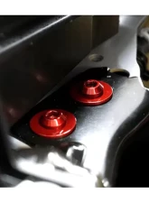 ZSPEC Design Silver Titanium Stage 2 Engine Bay Fastener Kit w/ Red Washers Nissan Frontier D41 2022+                                     - 00843612118813 - Image 10