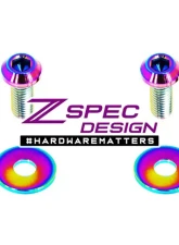 ZSPEC Design Gold Titanium Fuel Door Fasteners/Hardware Kit Nissan 300ZX Z32 1990-1996                                     - 00843612119315 - Image 3