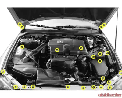 ZSPEC Design Orange-Gold Stainless & Billet Stage 3 Dress-Up Bolts Fastener Kit Lexus IS250 | IS300 | IS350 1998-2013 - 00843612119728