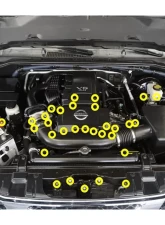 ZSPEC Design Green Stainless & Billet Stage 3 Dress-Up Bolts Fastener Kit Nissan Frontier D40 2005-2021                                     - 00843612119926 - Image 2