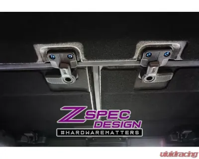 ZSPEC Design Black Titanium & Billet Interior Dress-Up Bolts Fastener Kit w/ Blue Washers Ford Bronco 2.7L 2021+ - 00843612120359