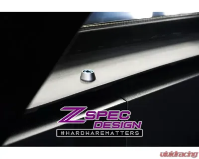 ZSPEC Design Black Titanium & Billet Interior Dress-Up Bolts Fastener Kit w/ Blue Washers Ford Bronco 2.7L 2021+ - 00843612120359