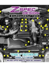 ZSPEC Design Red Titanium Dress-Up Bolts Fastener Kit Toyota Supra MK4 1993-2002                                     - 00843612121226 - Image 2