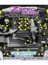 ZSPEC Design Blue Titanium Stage 3 Dress-Up Bolts Fastener Kit Toyota Supra MK4 1993-2002                                     - 00843612121769 - Image 2