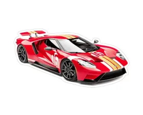 ZSPEC Design Ford GT Red Super-Car Quarter-View Vinyl Decal/Sticker