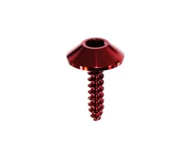 ZSPEC Design Red Titanium Grade-5 Coarse M4x16mm Fastener