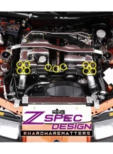 ZSPEC Design Stainless & Billet Throttle Bodies Fastener Kit w/ Purple Washers Nissan 300ZX Z32 1990-1996                                     - 00843612185549 - Image 3