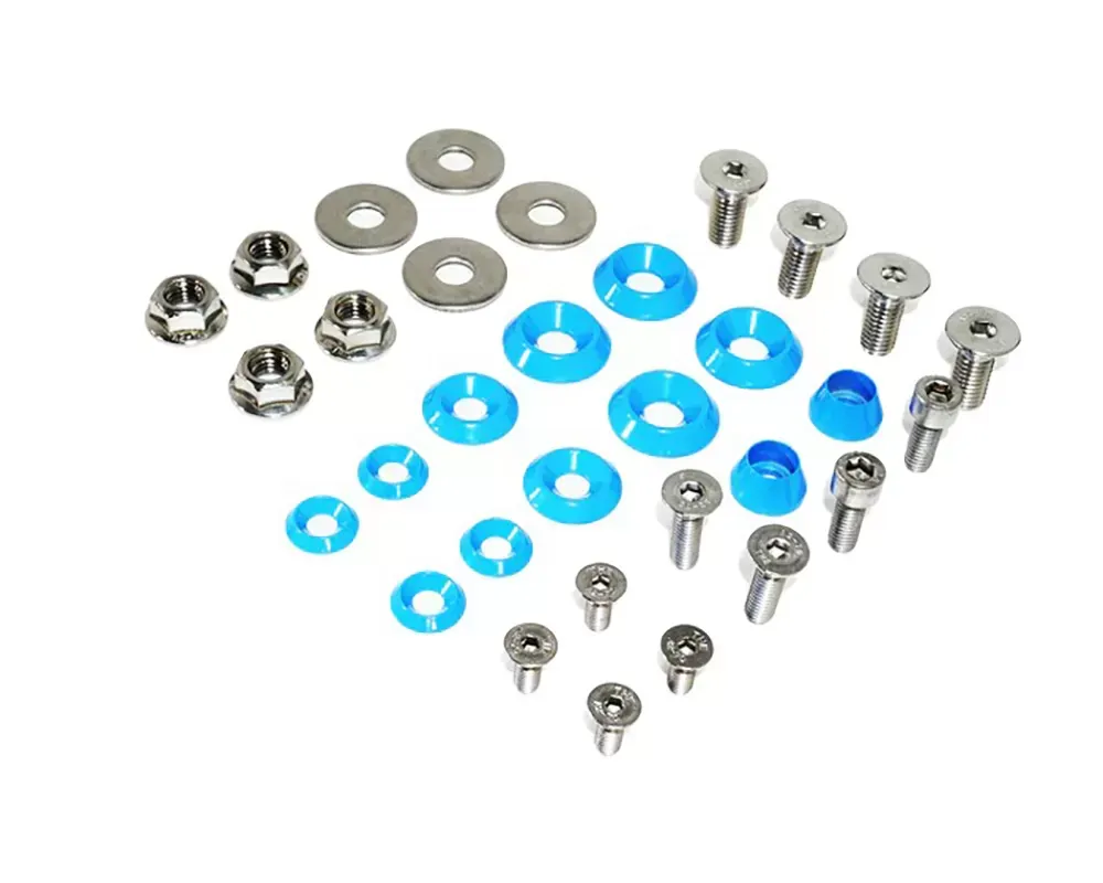 Zspec Design Stainless Trunk Fastener Kit w/ White Washers
