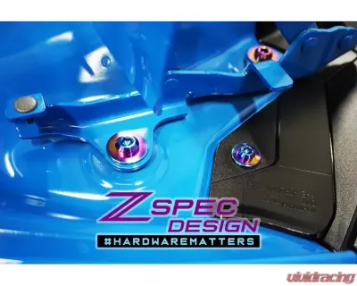 ZSPEC Design Burned Titanium Trunk Area Fastener Kit Toyota GR86 | Subaru BRZ 2022+ - 00843612124142