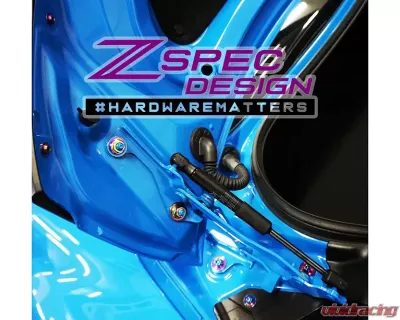 ZSPEC Design Burned Titanium Trunk Area Fastener Kit Toyota GR86 | Subaru BRZ 2022+ - 00843612124142
