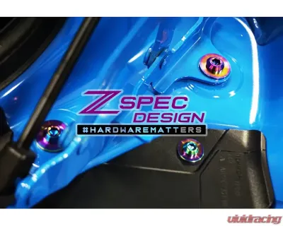 ZSPEC Design Burned Titanium Trunk Area Fastener Kit Toyota GR86 | Subaru BRZ 2022+ - 00843612124142