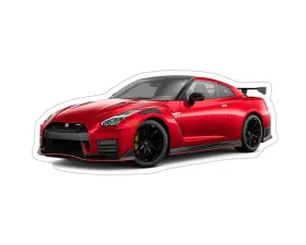 ZSPEC Design 4.8x2 inch Nissan GTR R35 Red Car Vinyl Decal/Sticker