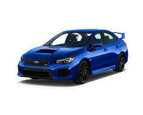 ZSPEC Design 4.8x2.6 inch Subaru WRX Blue Sports Sedan Vinyl Decal/Sticker