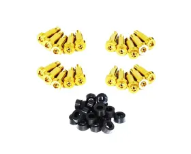 ZSPEC Design Burned Titanium Shoudler-Bolt Timing Covers Fastener Kit w/ Black Bushings Nissan 300ZX Z31 1984-1989