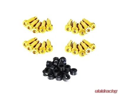ZSPEC Design Burned Titanium Shoudler-Bolt Timing Covers Fastener Kit w/ Black Bushings Nissan 300ZX Z31 1984-1989 - 00843612125019