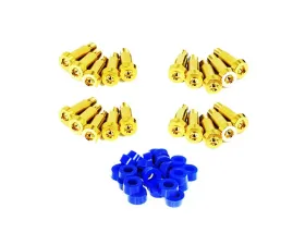 ZSPEC Design Burned Titanium Shoudler-Bolt Timing Covers Fastener Kit w/ Blue Bushings Nissan 300ZX Z31 1984-1989