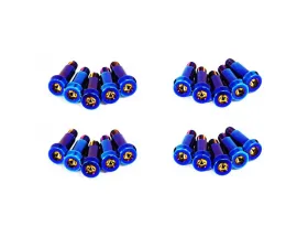 ZSPEC Design Blue Titanium Shoudler-Bolt Timing Covers Fastener Kit w/out Bushings Nissan 300ZX Z31 1984-1989