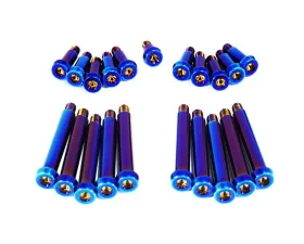 ZSPEC Design Blue Titanium Timing Covers Fasteners w/out Bushing Nissan 300ZX Z32 1990-1996