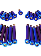 ZSPEC Design Blue Titanium Timing Covers Fasteners w/out Bushing Nissan 300ZX Z32 1990-1996                                     - 00843612125149 - Image 2