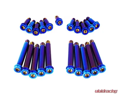 ZSPEC Design Blue Titanium Timing Covers Fasteners w/out Bushing Nissan 300ZX Z32 1990-1996 - 00843612125149