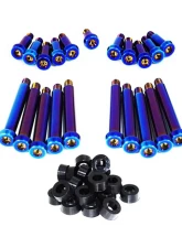 ZSPEC Design Blue Titanium Timing Covers Fasteners w/ Black Bushing Nissan 300ZX Z32 1990-1996                                     - 00843612125163 - Image 2