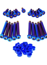 ZSPEC Design Blue Titanium Timing Covers Fasteners w/ Blue Bushing Nissan 300ZX Z32 1990-1996                                     - 00843612125170 - Image 2