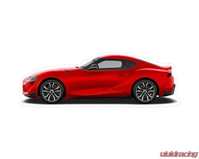ZSPEC Design 4.9x1.7 inch Toyota Supra MKV Red Sports Car Vinyl Decal/Sticker - 00843612125972