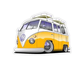 ZSPEC Design 4x2.9 inch Volkswagen 3d-Bus/Van Vinyl Decal/Sticker
