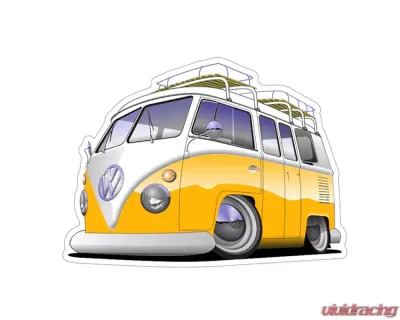 ZSPEC Design 4x2.9 inch Volkswagen 3d-Bus/Van Vinyl Decal/Sticker - 00843612125989