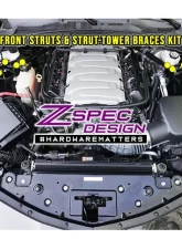 ZSPEC Design Black Titanium Struts & Strut-Braces Fastener Kits Chevrolet Camaro SS V8 2016+                                     - 00843612126443 - Image 2